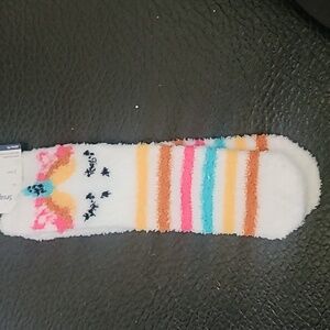 Snugadoo Cute Colorful Striped Unicorn Fuzzy Socks